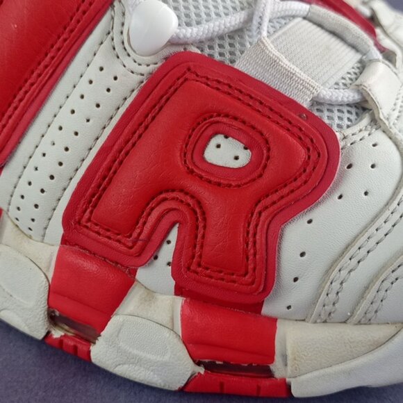 Nike Air More Uptempo Varsity Red Athletic Shoes 414962-100 - Picture 7 of 14
